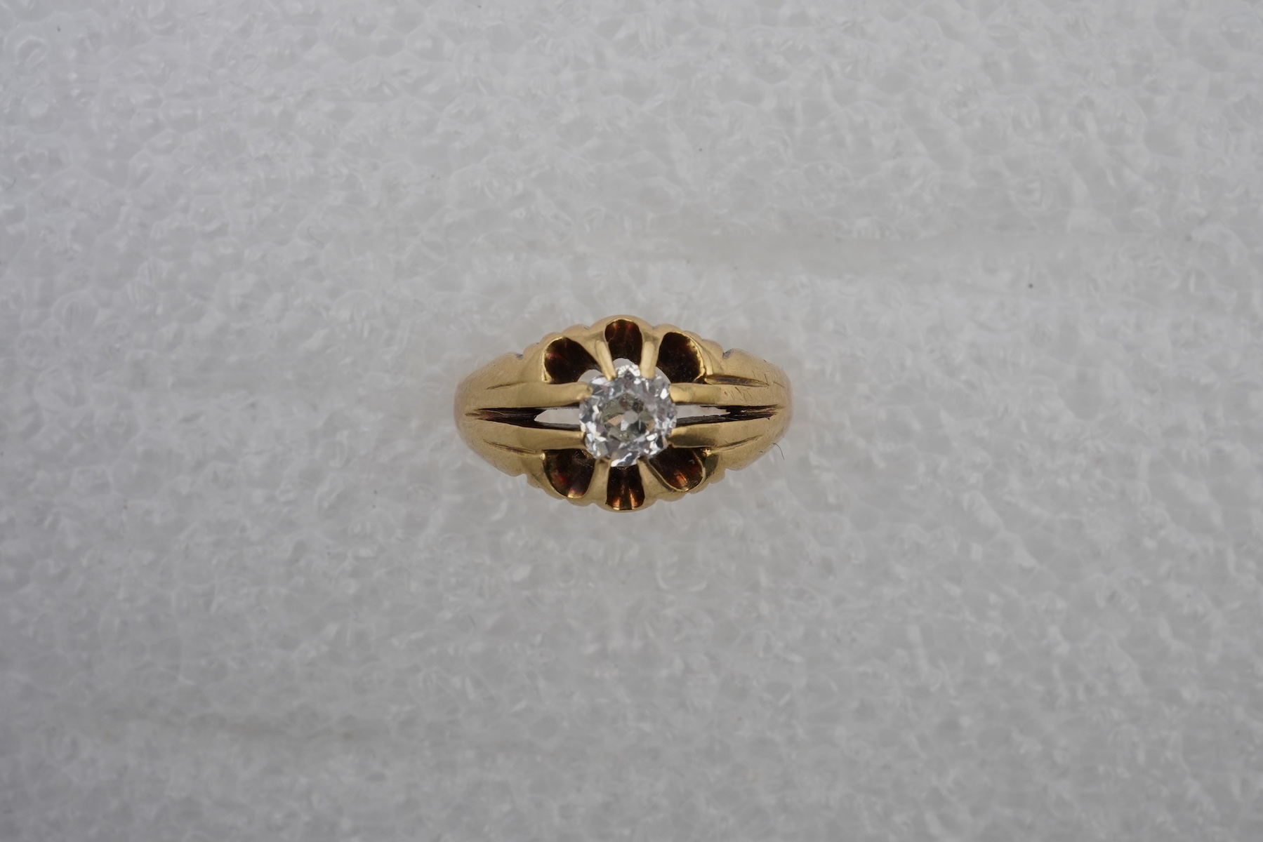 A gold and diamond ring, circa 1966